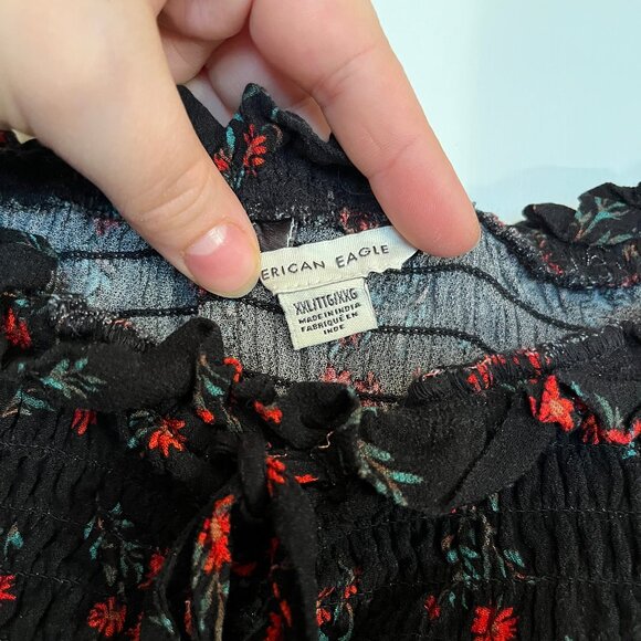 American Eagle Crepe Shirred Chest Dress XXL - Picture 2 of 6